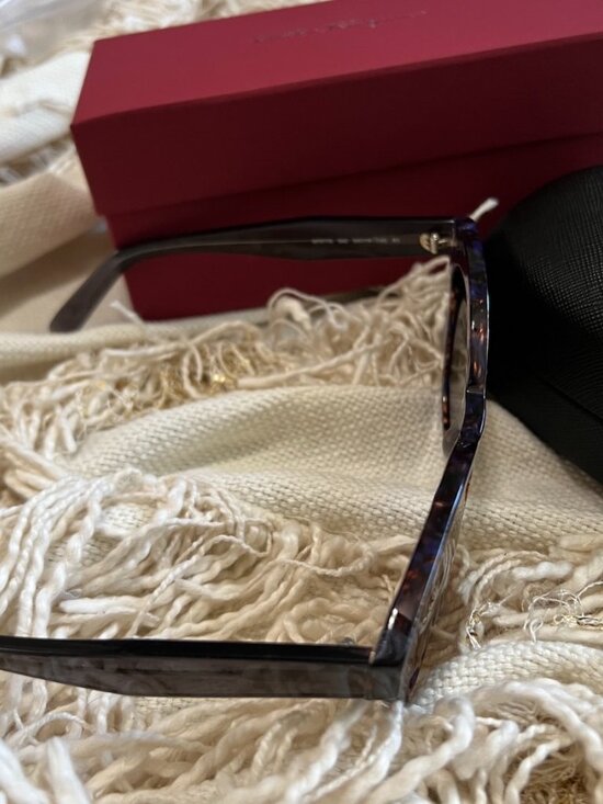 Salvatore Ferragamo Cat Eye Sunglasses Brown Havana NEW